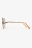 Chloe Pink/Silver Round '2152' Sunglasses
