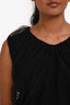 Nina Ricci Black Silk Blend Knit Tulle Top Size S