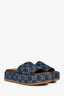 Gucci Blue Denim GG Supreme Platform Sandals Size 36.5