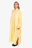 Jil Sander Yellow Silk Blend Long Shirt Dress Size 40