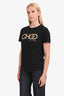 Jimmy Choo Black Graphic Crewneck T-Shirt Size M