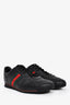Gucci Black Guccissima Leather Web Sneakers Size 11.5 Mens
