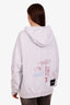 We11done Grey Graffiti Print Hoodie Size L