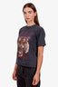 Anine Bing Grey Cotton Logo T-Shirt Size XS