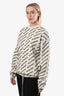 Balenciaga 2022 White Logo Print Crew Neck Sweater Size XS