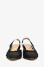Pre-loved Chanel™ Black Tweed Cap Toe Slingback Heels Size 37.5