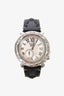 Fendi Mother of Pearl Dial Diamond-Stitch 37mm Selleria Watch with Black Grained Leather Strap