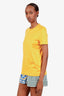 Loro Piana Orange Cotton Logo T-Shirt Size 46