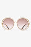 Chloe Gold Carolina Round Sunglasses