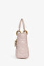 Christian Dior 2017 Pink Iridescent Leather Mini Lady Dior
