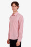 Alexander McQueen Red/White Check Pattern Harness Button Down Shirt Size 48 Mens