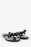 Valentino Black Rubber Rockstud Bow Sandals Size 39