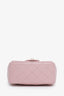 Pre-loved Chanel™ 2022+ Light Pink Quilted Lambskin Mini Square Flap Bag