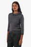 Jil Sander Black Metallic Wool Blend Peter Pan Collar Sweater Size 36