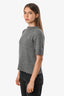 Judith & Charles Grey Wool Camel Hair Blend Short Sleeve Sweater Size S