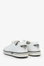 Prada White Leather Logo Sneakers Size 12 Mens
