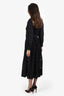 Doen Black Cotton Eyelet Maxi Dress Size S