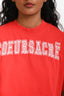 Ami Red Cotton Coeur Sacré Cropped T-shirt Size XS
