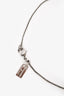 Salvatore Ferragamo Silver Tone White Oversized Pearl Necklace
