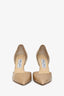 Jimmy Choo Beige Patent Leather 'Addison' d'Orsay Pumps Size 39