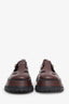 Burberry Burgundy Leather Platform Mary Janes Size 39