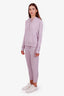 Nili Lotan Purple Cotton Hoodie + Sweatpant Set Size XS