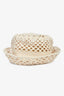 Christian Dior Cream Crochet Logo Bucket Hat Size 58