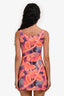Miaou Orange/Purple Nylon Flared Mini Dress Size XS