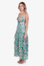 ASTR Green/Purple Ruffled 'Monaco' Maxi Dress Size M