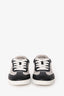 Hermès Black Leather/Grey Canvas 'Match' Sneakers Size 36