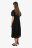 Comme des Garcons Black Sheer Peter Pan Collar Midi Dress Size XS