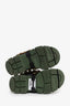 Gucci Green Suede and Mesh Flashtrek Crystal Sneakers Size 36.5