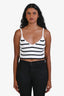 Frame Navy/White Cotton Striped Bralette Size M