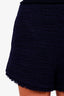Zimmermann Navy Blue Cotton Silk Tweed Mini Shorts Size 1
