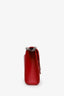 Saint Laurent Red Grained Leather Small Envelope Bag