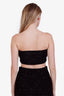 Self-Portrait Black Sequin Knit Bandeau Top Size M