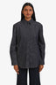 Theory Dark Blue Denim Boyfriend Long Sleeve Shirt Size S