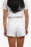 Class Roberto Cavalli White Denim Mini Shorts Size 26