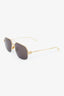 Bottega Veneta Black/Gold Aviator Sunglasses