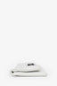 Saint Laurent 2023 White Leather Fold Over Clutch