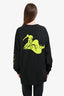 Gucci Black/Neon Green Surfing Graphic Print LS T-Shirt Size L