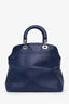 Christian Dior 2013 Blue Leather Medium Granville Tote with Strap