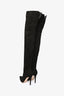 Gianvito Rossi Black Suede Stiletto Thigh High Boots Size 36.5