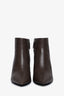 Prada Grey Smooth Leather Pointed Toe Ankle Boots Size 36.5