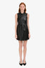Valentino Red Lambskin Scalloped Details Midi Dress Size 40