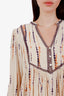 Ba&sh Ivory/Purple/Orange Tie-Dye Babydoll Dress Size M