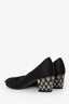 Lanvin Black Satin Embellished Heels Size 39