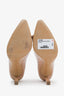 Salvatore Ferragamo Beige Patent Vara Bow Pumps Size 8