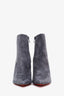 Christian Louboutin Grey Suede 'So Kate 85' Heeled Boots Size 37.5