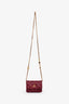 Pre-loved Chanel™ Burgundy Lambskin Mini Coco Hearts Micro Bag